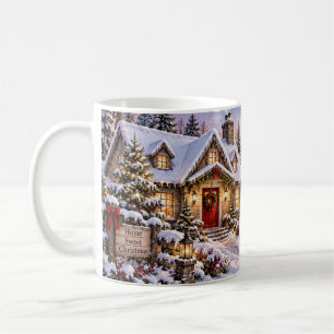 Café Taza de Navidad en la Cabaña