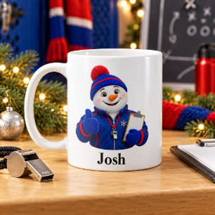 Café Taza de Navidad Entrenador Deportivo Muñeco de Nie