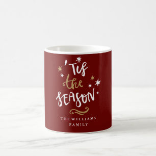 Café Taza de Navidad 'Es La Temporada' Rojo Dorado Mode