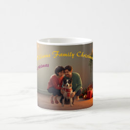Café Taza de Navidad familiar con Border Collie – Hol