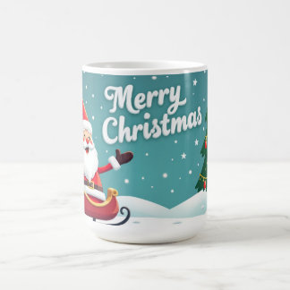 Café taza de navidad feliz santa klaus