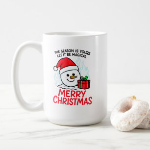 Café Taza de Navidad festiva Muñeco de nieve encendido