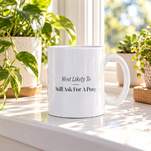 Café Taza de Navidad Más Probable de Pedir un Poni