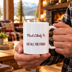 Café Taza de Navidad Más Propenso a Comerse Todo el Fud