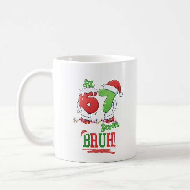 Café Taza de Navidad para Adolescentes con Meme Six Sev (Izquierda)