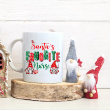 Taza de navidad para enfermera 