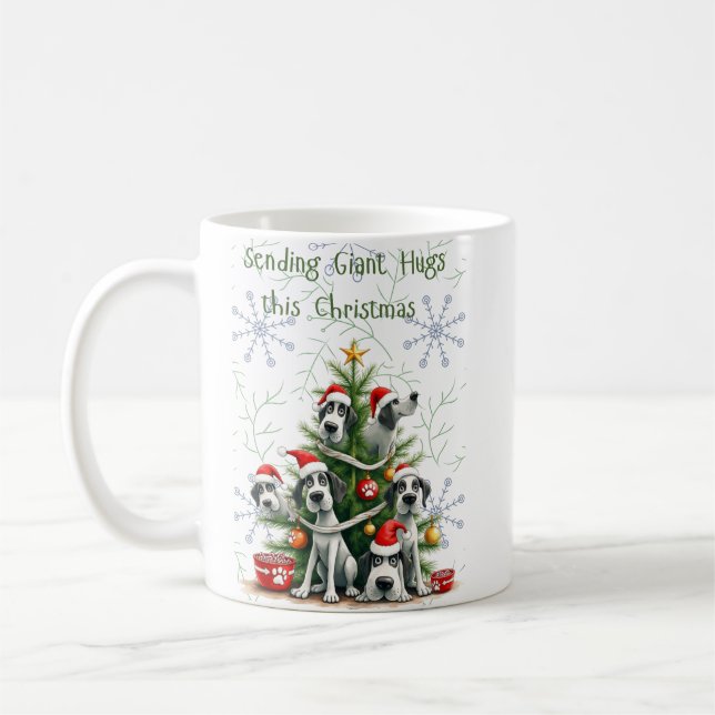 Café Taza de Navidad para Gran Danés (Izquierda)