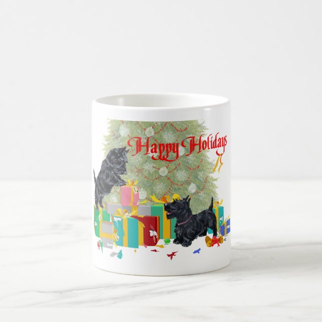 Café Taza de Navidad para Scottish Terrier (Centro)