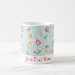 Café Taza de Navidad personalizada azul claro