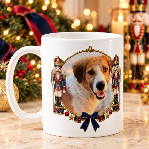 Café Taza de Navidad personalizada con foto de mascota