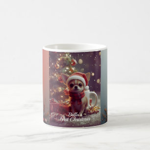 Café Taza de Navidad personalizada de Chihuahua – Perro