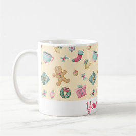 Café Taza de Navidad personalizada de jengibre