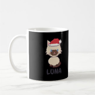 Café Taza de Navidad personalizada del gato siamés