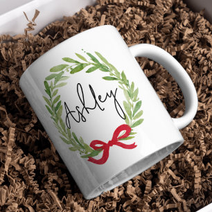 Café Taza de Navidad personalizada para compañero de tr