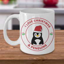 Taza de Navidad Pingüino Lindo Regalo