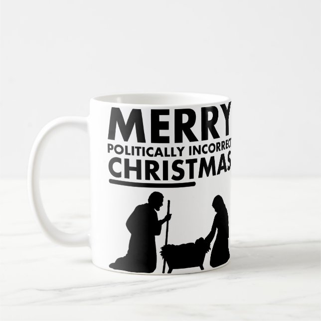 Café Taza de Navidad políticamente incorrecta de Cristo (Izquierda)