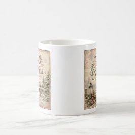 Café taza de Navidad shabby chic