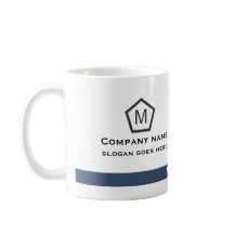 Taza De Negocios Geométrica Azul Moderna