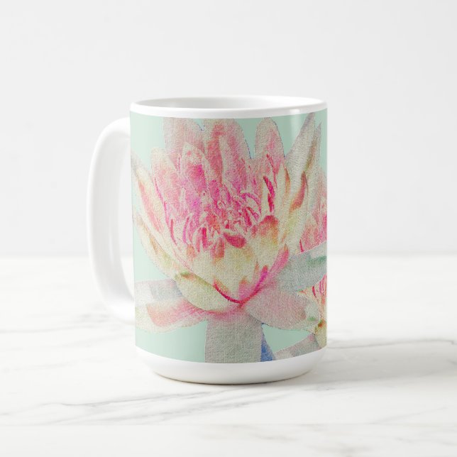 Café Taza de Nenúfar Rosa Rubor (Anverso izquierdo)