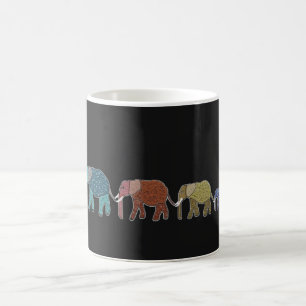 Café Taza de neón del elefante africano