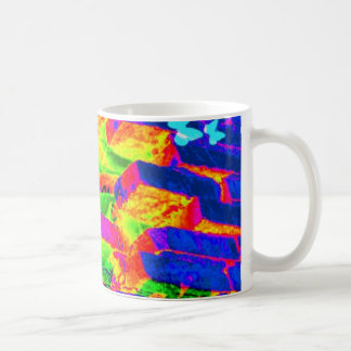 Café taza de neón del ladrillo