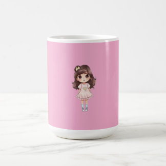 Café Taza de niña Chibi Kawaii linda