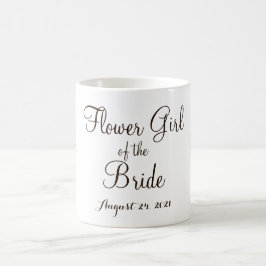 Café Taza de niña de las flores de la novia