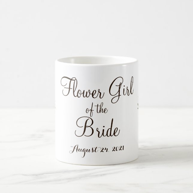 Café Taza de niña de las flores de la novia (Centro)