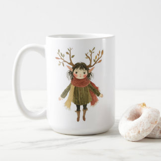 Café Taza de niña hada del bosque caprichoso