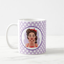 Café Taza de niña retro linda