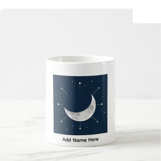 Café Taza de nombre personalizado con acuarela celestia