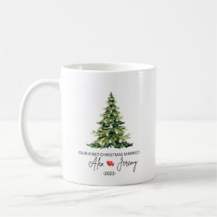 Café Taza de nuestra primera Navidad de casados