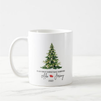 Café Taza De Nuestra Primera Navidad De Casados