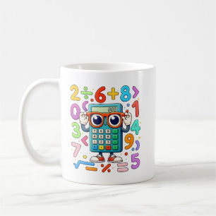 Café Taza de números de calculadora de matemáticas lind