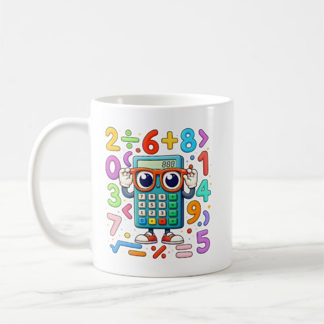 Café Taza de números de calculadora de matemáticas lind (Izquierda)