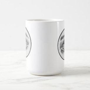 Café Taza de ojo de rectícula MBC blanca