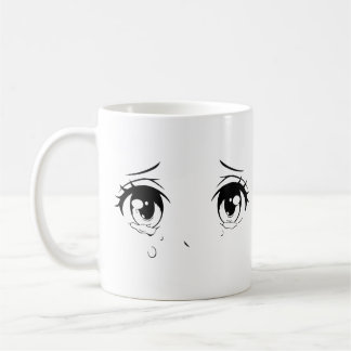 Café Taza de ojos de anime llorando – Diseño estético S