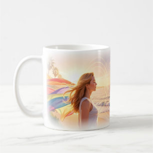 Café Taza de olas del océano al atardecer Serenidad arc