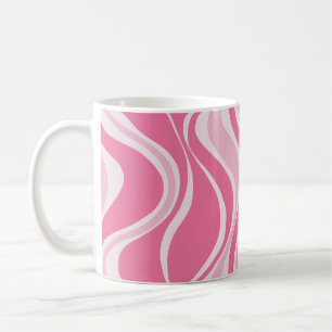 Café Taza de olas rosadas