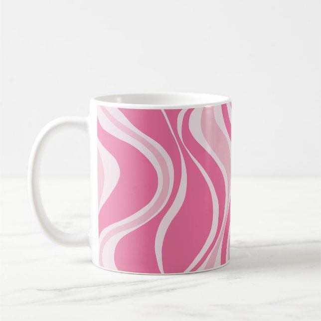 Café Taza de olas rosadas (Izquierda)
