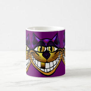 Café Taza de oro del gato de Cheshire