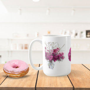 Café Taza de orquídeas Phalaenopsis púrpura elegante
