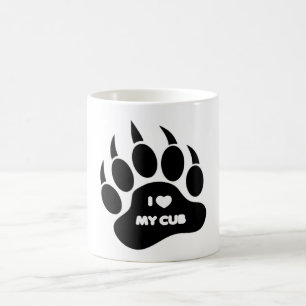 Café Taza de oso / cachorro I Heart my Cub in The Paw -