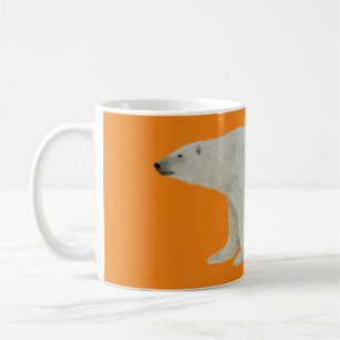 Café Taza de oso polar naranja