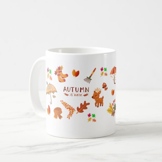 Café Taza de otoño acogedora (Anverso izquierdo)
