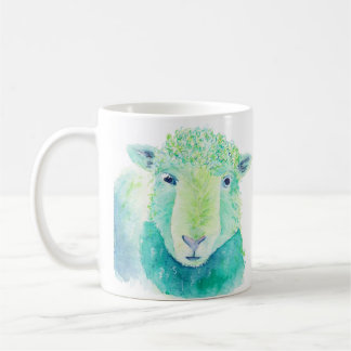 Café Taza de oveja acuarela