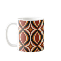 Taza de óxido de ondas doradas retro