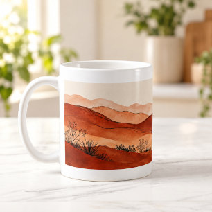 Café Taza de paisaje de terracota nómada del desierto