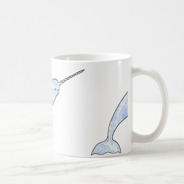 Café Taza de Paisley Narwhal (Derecha)