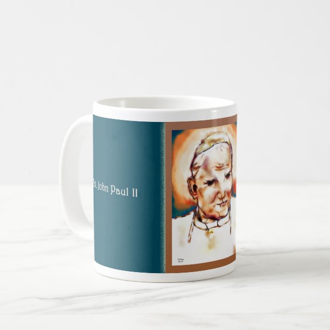 Café Taza de papa San Juan Paulo II (Anverso izquierdo)